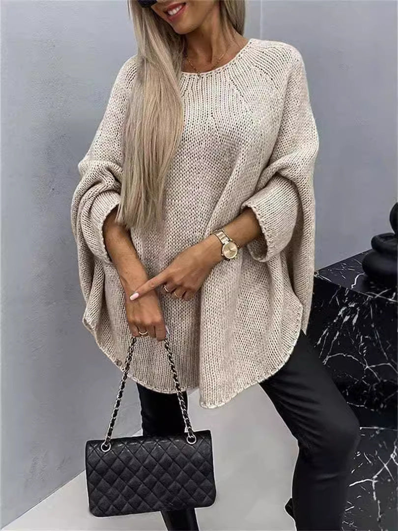 LONA | Gestrickter Cape-Pullover